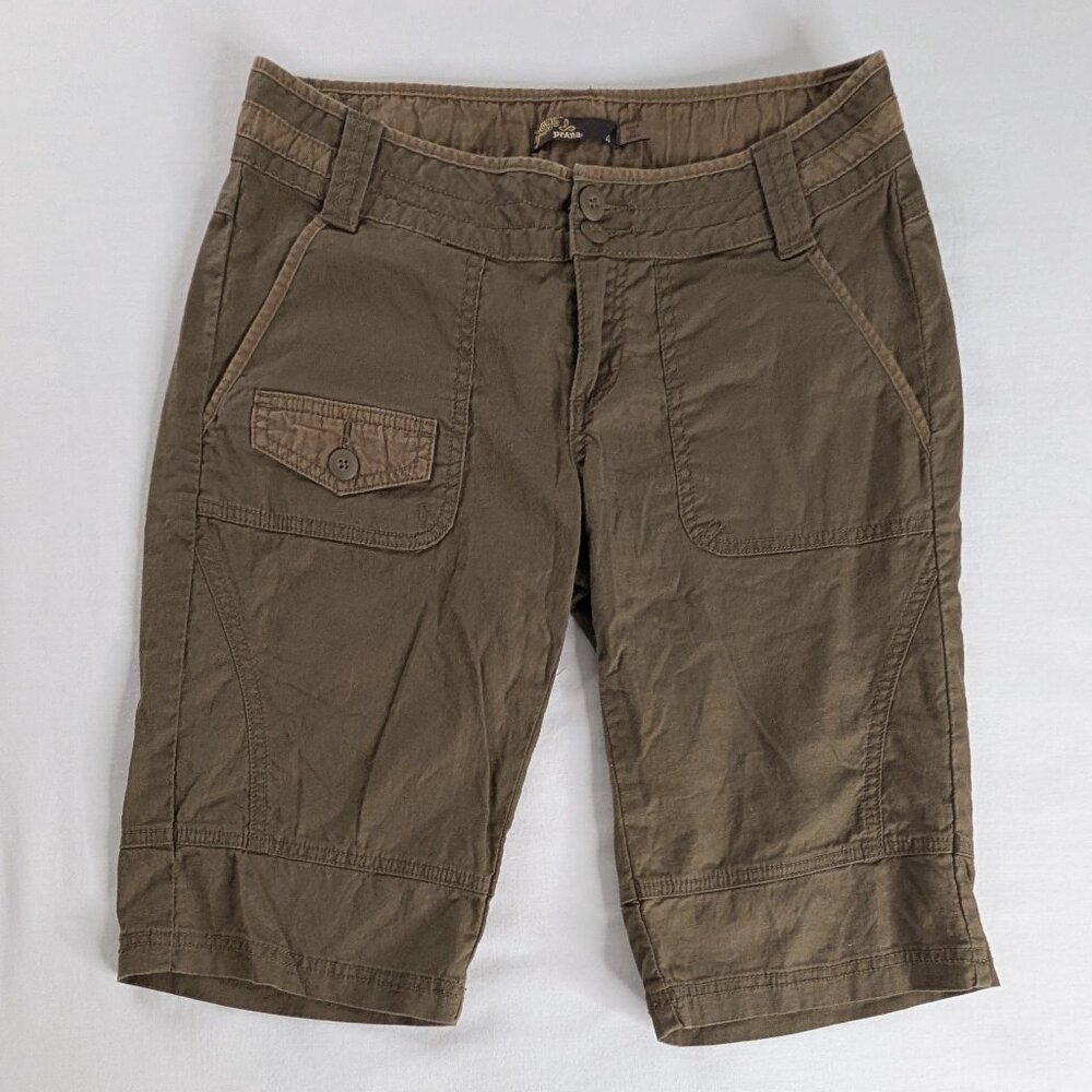 Y2k prAna Brown Multi Pocket Gorp Bermuda Utility Shorts